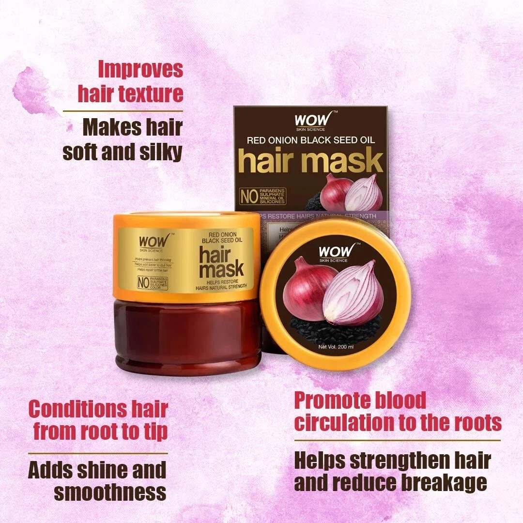 WOW Skin Science onion hair mask for Dandruff/Hair Growth/Hair Fall-Regrow 200ml thumbnail