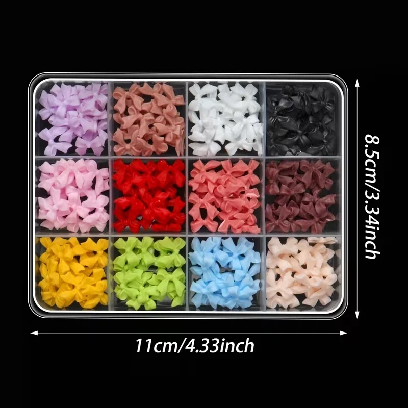 Mini Bow Nail Art Decorations Multicolor Ribbon Japanese in Style 250pcs thumbnail
