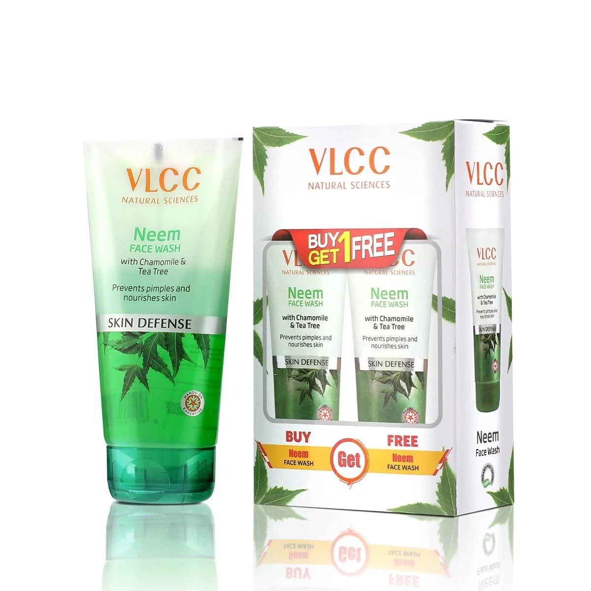 VLCC Neem Face Wash For Fights Acne & Pimples With Chamomile,Tea Tree 150g+150g