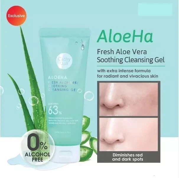 Cathy Doll AloeHa Fresh Aloe Vera Soothing Cleansing Gel Intense Formula 120ml thumbnail
