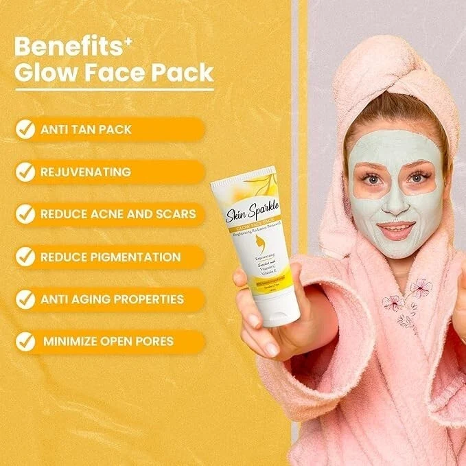 Skin Sparkle Glow Face Pack For Brightening Radiance Renewal Rejuventaing 100ml thumbnail