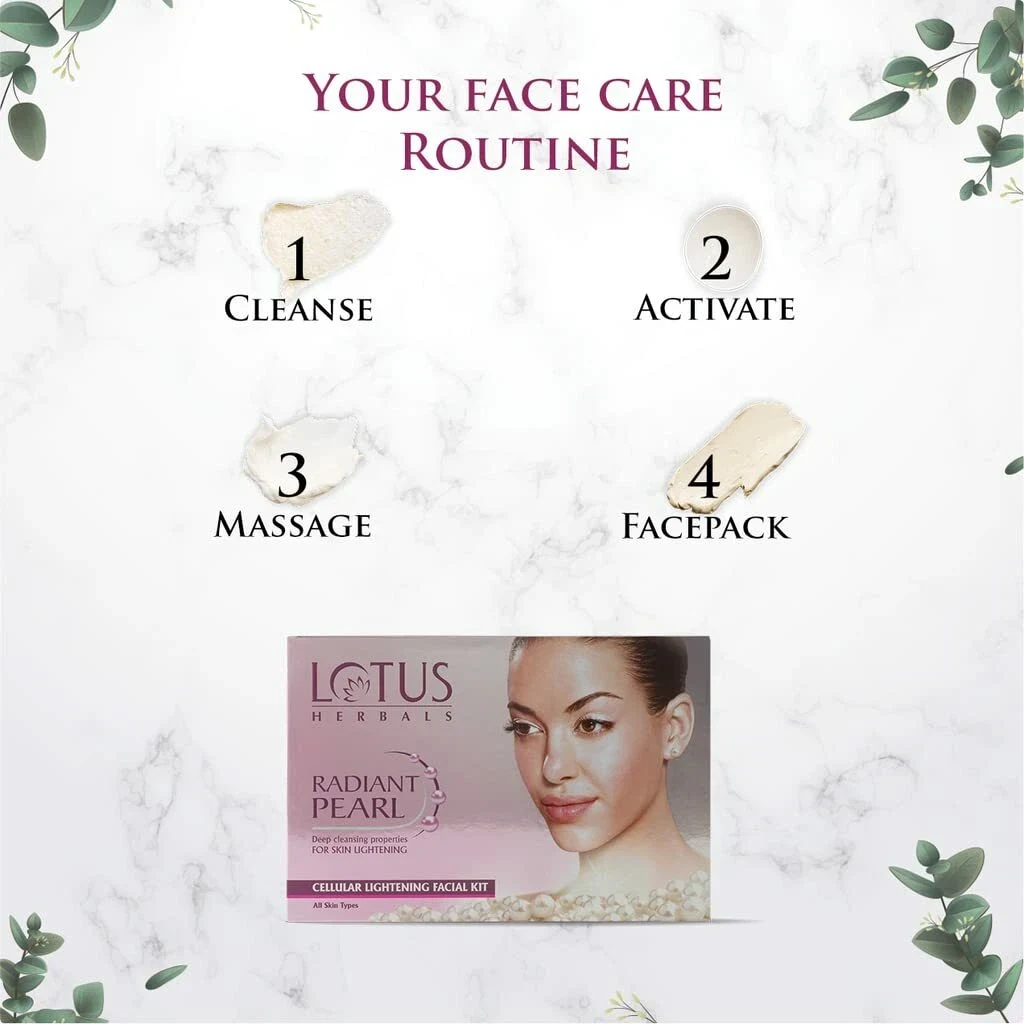 Lotus Herbals Radiant Pearl Cellular Lightening Facial Kit (Single Use) thumbnail