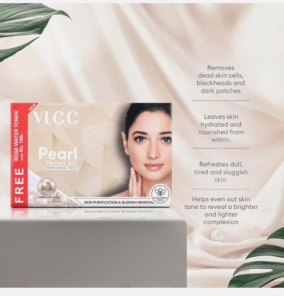 VLCC Pearl Facial Kit with FREE Rose Water Toner 300g + 100ml thumbnail