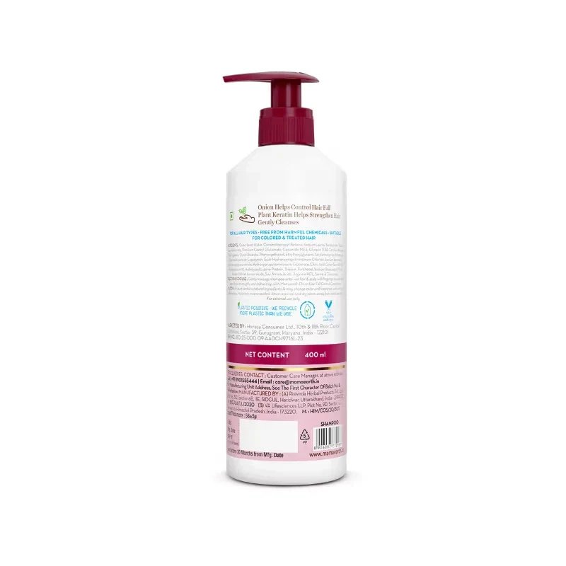 Mamaearth Onion Hair Fall Shampoo for Hair Growth & Hair Fall Control 400ml thumbnail