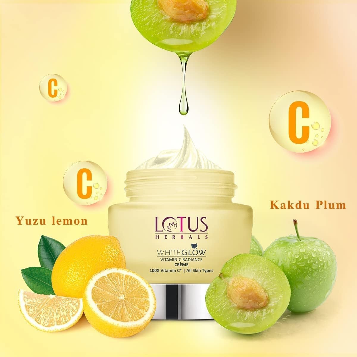 Lotus Herbals WhiteGlow Vitamin C Radiance Cream | SPF 20 | For Dark Spots & Dull Skin | Anti- Pollution | 50g thumbnail