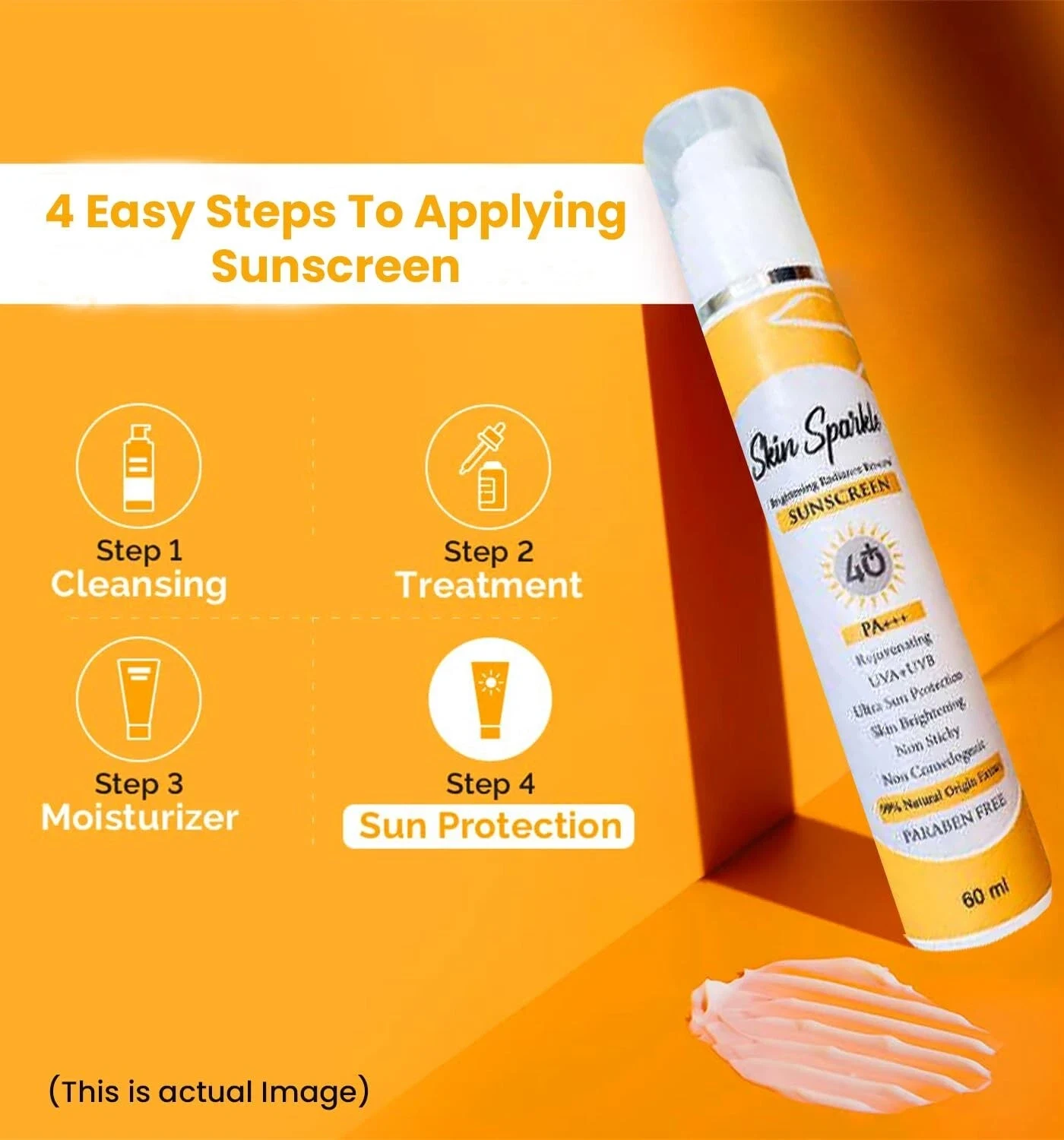Skin Sparkle Super Bright Sunscreen Lotion Spf 40 PA+++ With UVA & UVB 60ml thumbnail