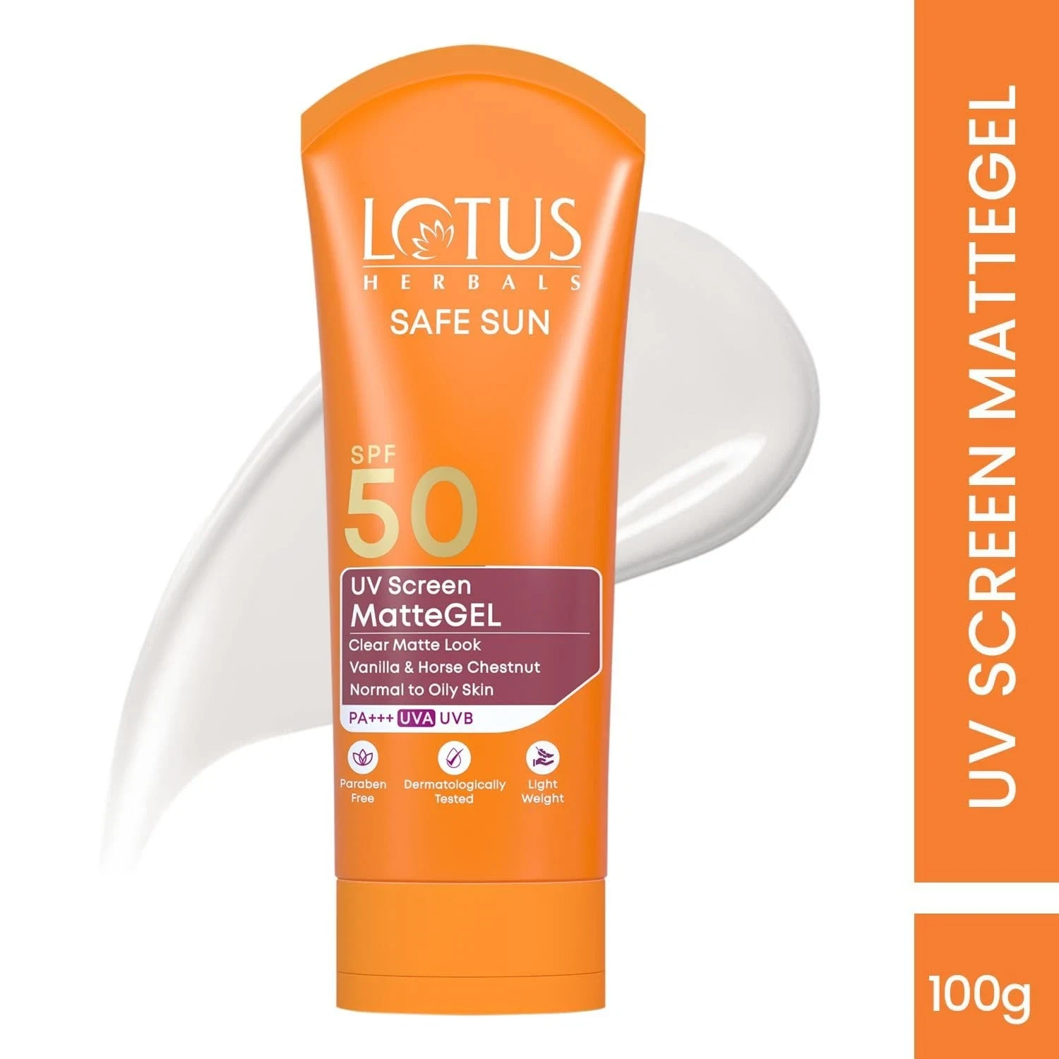 Lotus Safe Sun Invisible Matte Gel Sunscreen SPF 50 PA+++ for Men & Women - 100g thumbnail