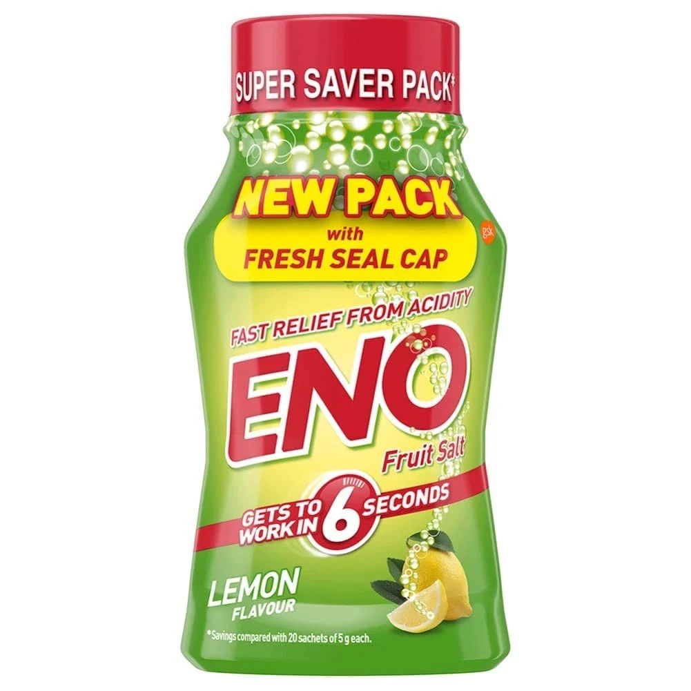 Eno Lemon Flavour Powder Fast Relief From Indigestion & Acidity 100g X 3 thumbnail