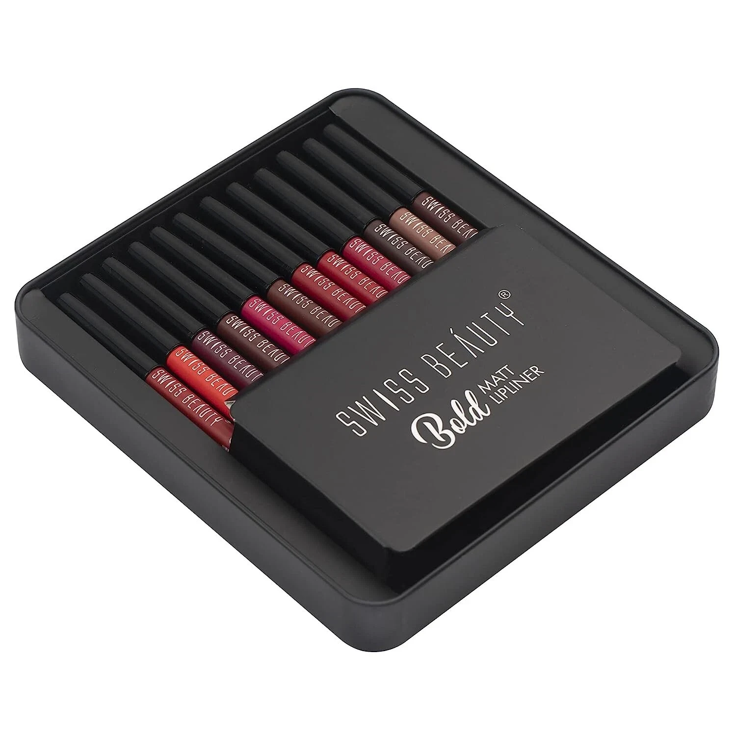 Swiss Beauty Bold Matte Lipliner Pencil Set | Long Stay | Smudge Free Pack Of 12 thumbnail