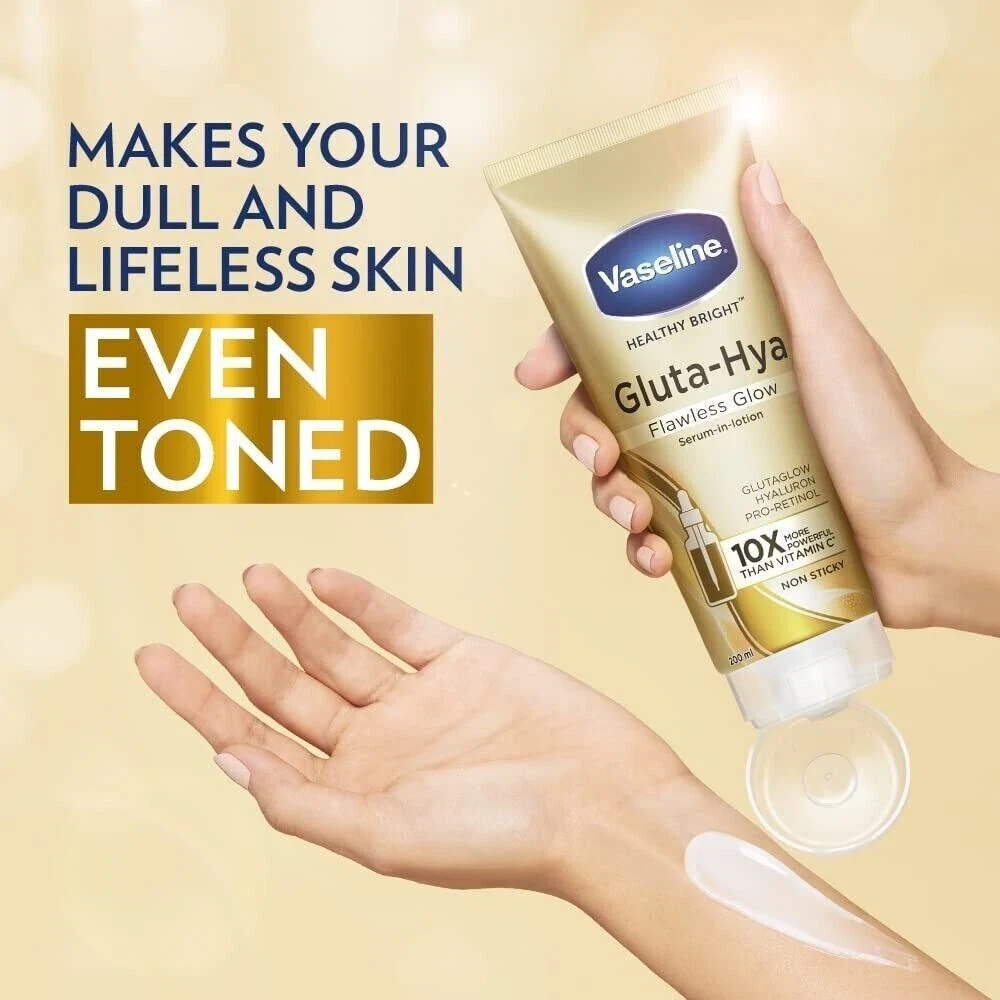 Vaseline GlutaGlow-Hya Dewy Radiance & Gluta-Hya Flawless Glow Serum 200+200ml thumbnail