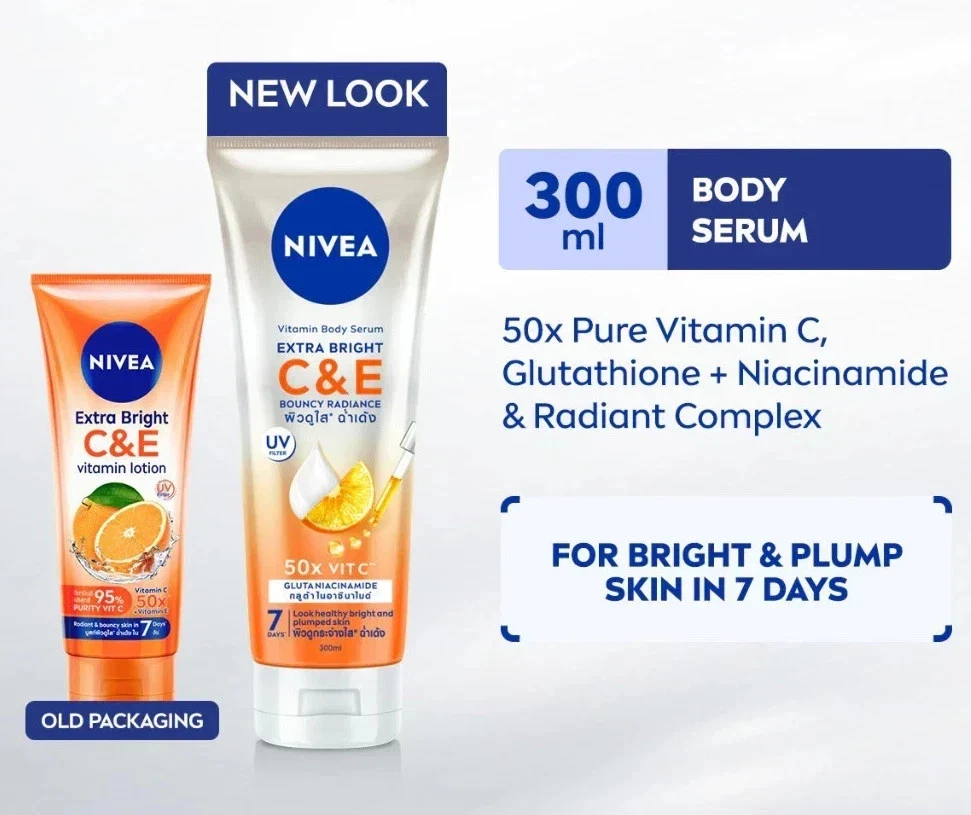 NIVEA Vita Body Serum Extra Bright C&E UV Filter Radiance Skin Care UV 300ml thumbnail