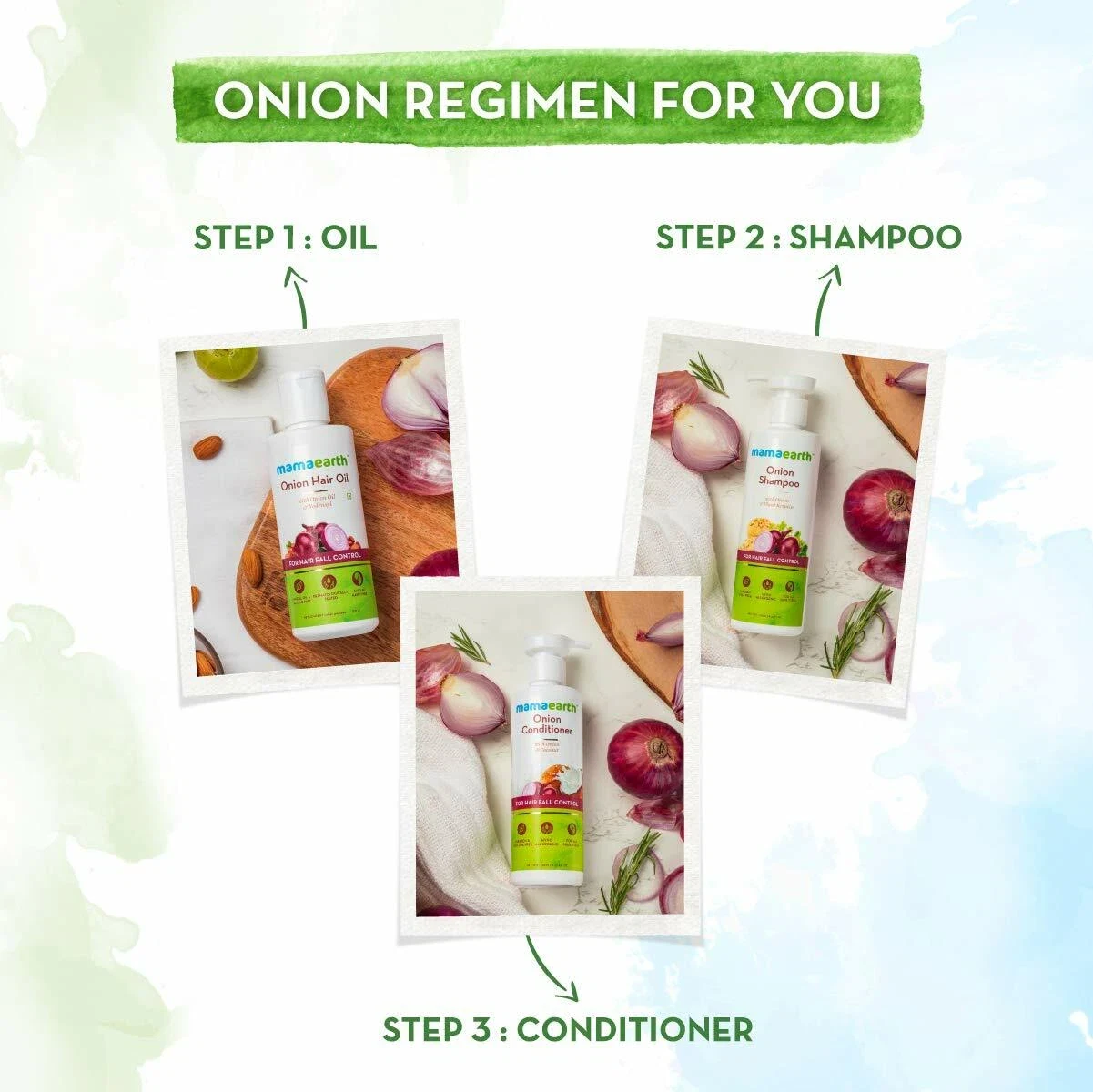 Mamaearth Onion Hair Fall Shampoo for Hair Growth & Hair Fall Control 250ml thumbnail
