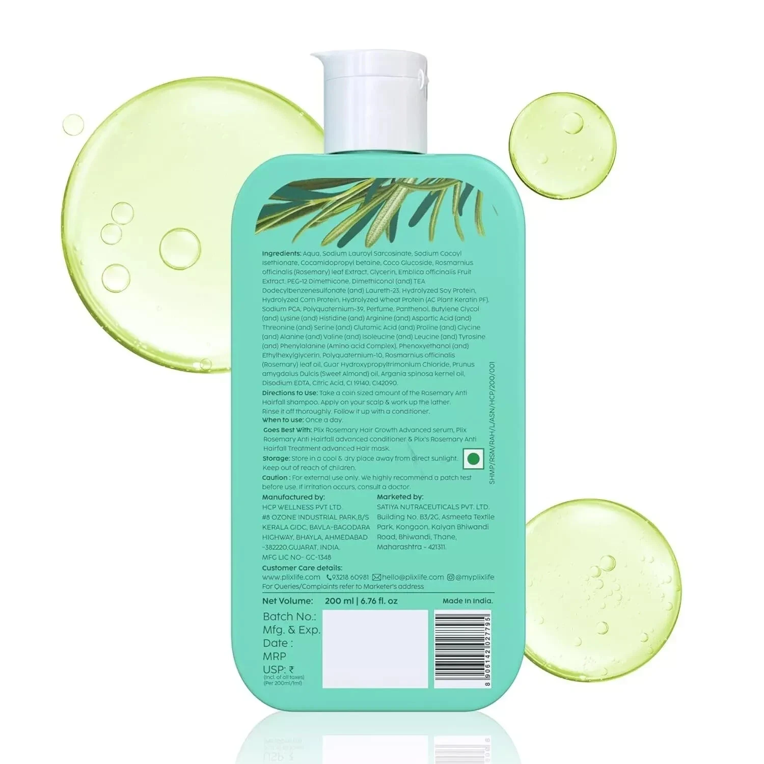 PLIX - THE PLANT FIX Rosemary Advanced Anti Hair Fall Shampoo 200ml thumbnail
