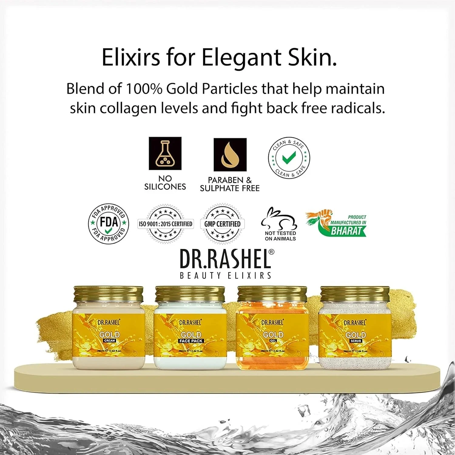 DR.RASHEL Gold Pack Facial Kit For Instant Glow , Anti-Ageing & Fairness 1520g thumbnail