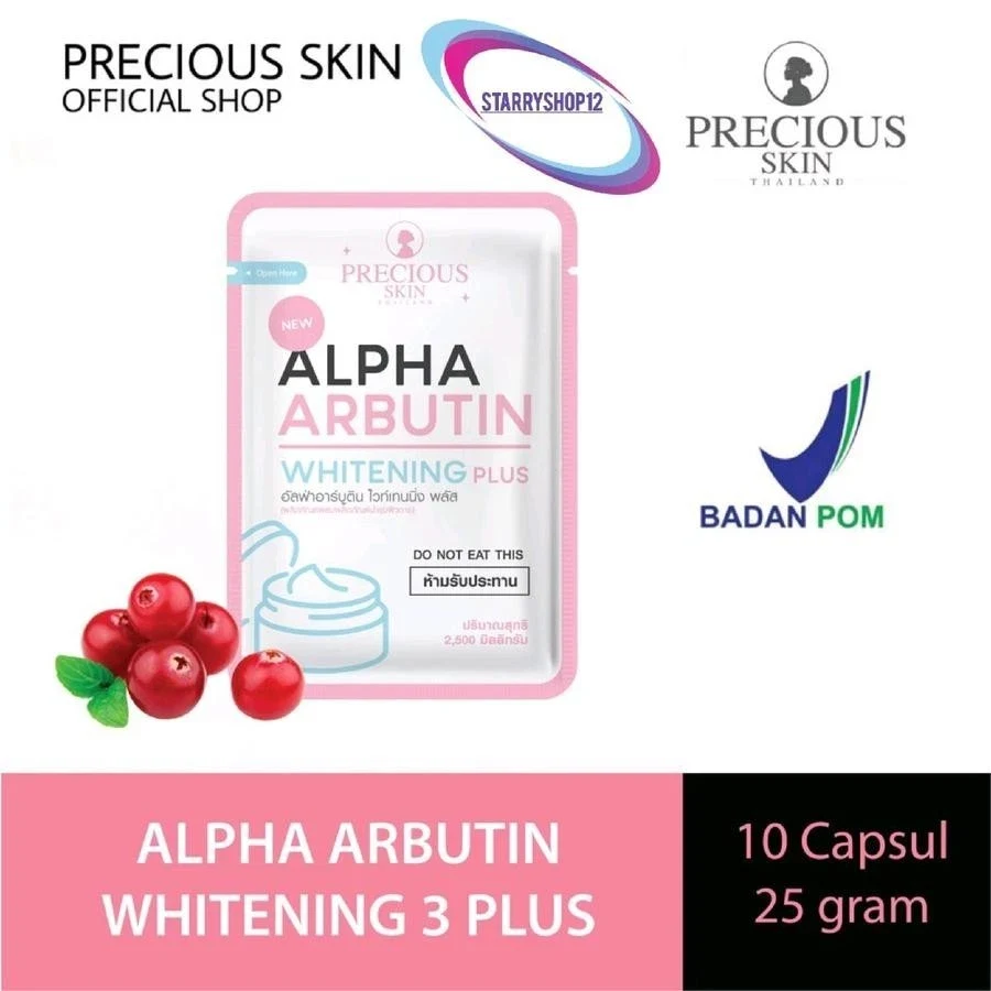Alpha 3 Plus Arbutin Collegen Whitening Capsule For Skin Brightning 2500mg 10cap thumbnail