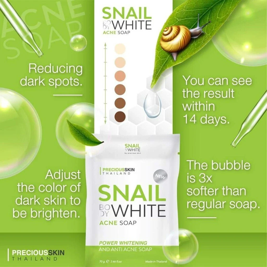 Snail White Acne Soap with Power Whitening and Anti Acne Soap thumbnail